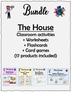 Preview of The house - Bundle of 17 resources (Write/Speak/Listen/Read) – English/ESL