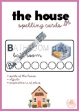 The house Spelling Cards: Rooms, objects and prepositions 