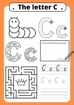 The letter A to Z Alphabet worksheet by World Smart Learners | TPT