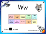 The letter 'w' PowerPoint