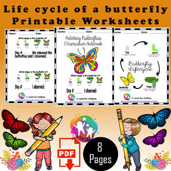 Preview of The life cycle of a butterfly worksheet