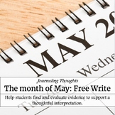 The month of May:  Free Write Journaling Prompts with Rubrics
