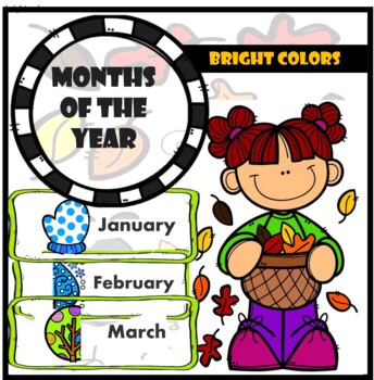 Preview of The months of the year.. bright colors