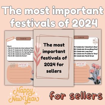 Preview of The most important festivals of 2024 for sellers for new year