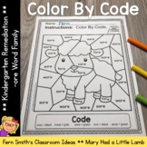 The -ore Word Family Color By Code For Remediation