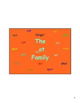 Preview of The - ot Family Vocabulary and Game