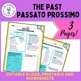 The past: il passato prossimo. Editable and printable work