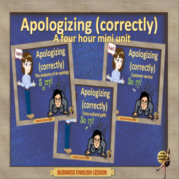 Preview of The power of an apology - ESL adult  business English lesson in PowerPoint