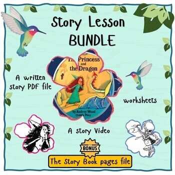 Preview of The princess and the dragon story - Storytelling Bundle