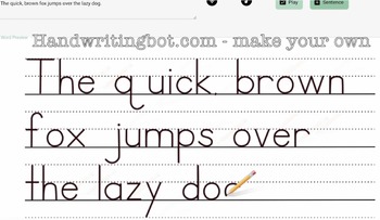 Preview of The quick brown fox handwriting video - Zaner Bloser