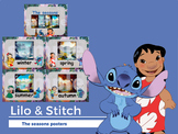 The seasons classroom decorative posters - Lilo and Stitch