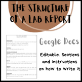 The structure of a LAB REPORT: Sections and instructions o