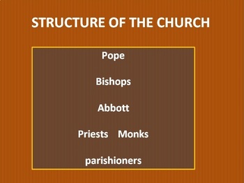 Preview of The structure of the Christian church in the early Middle Ages to the great spli