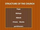The structure of the Christian church in the early Middle 