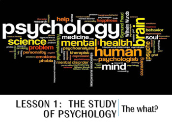Preview of The study of Psychology Lesson 1