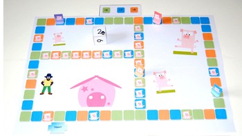 Preview of The three little pigs : a game to learn counting