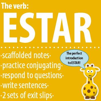 Preview of Spanish 1 - The verb: ESTAR - Intro, Practice, Respond, Write!