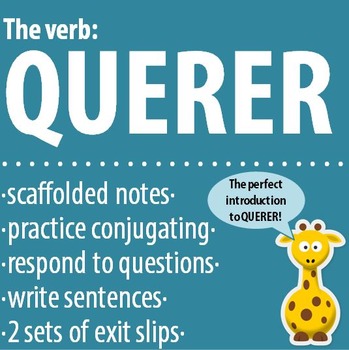 Preview of Spanish - The verb: QUERER - Intro, Practice, Respond, Write!