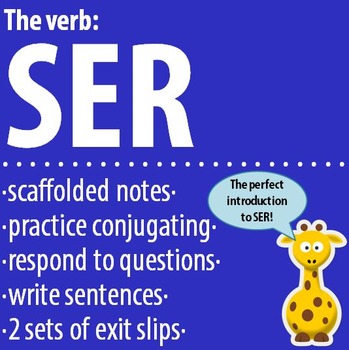 Preview of Spanish 1 - The verb: SER - Intro, Practice, Respond, Write!