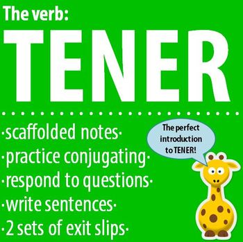 Preview of Spanish 1 - The verb: TENER - Intro, Practice, Respond, Write!