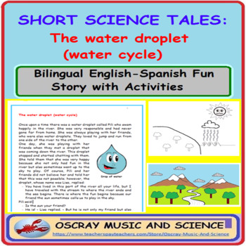 Preview of The water cycle: SHORT SCIENCE TALES for Distance Learning