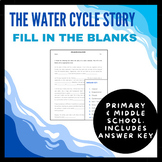 The water cycle story: Fill in the blanks + Answer key
