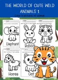 The world of cute wild animals 1-1 Forest Animals Coloring Sheets