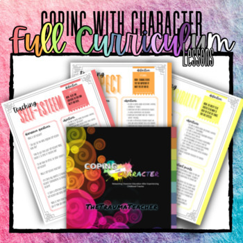 Preview of TheTraumaTeacher Coping With Character Full Support Curriculum Lesson Pack
