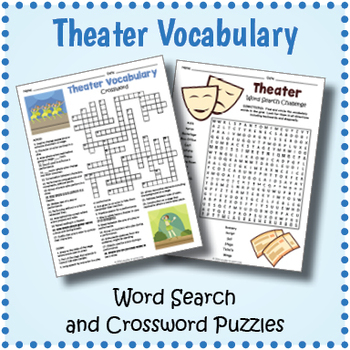 theater vocabulary word search puzzle worksheet activity by puzzles to print