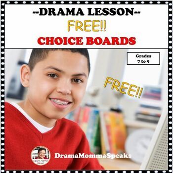 Preview of Emergency Substitute Lesson | Technical Theater Choice Boards| FREE