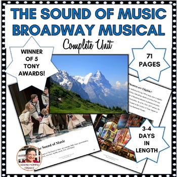 Preview of Broadway Musical Unit  Sound of Music Guide  Theater Arts WWII Julie Andrews