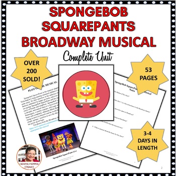 Preview of Emergency Sub Plan Broadway Musical Unit| Study Guide SpongeBob Squarepantss