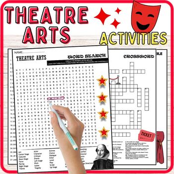 Preview of Theater Arts Vocabulary Fun Worksheets,Terms,Wordsearch & Crosswords