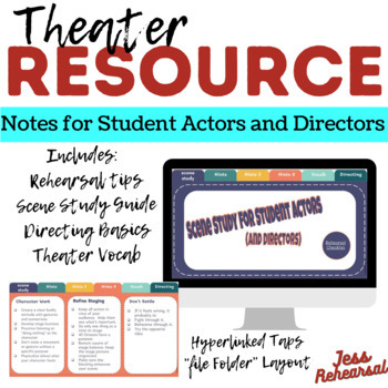 Preview of Theater Resource! Scene Study: Notes for Student Actors/Directors