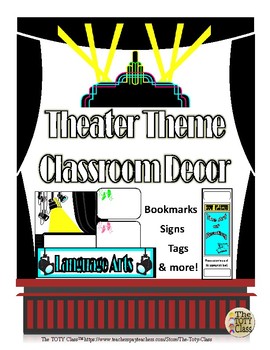 Preview of Theater Theme Classroom Decor ( Neon)