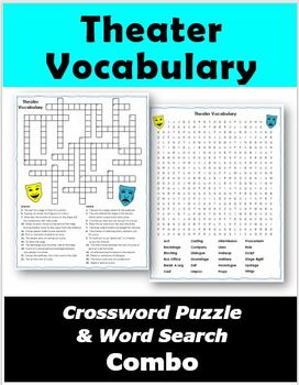 Preview of Theater Vocabulary Crossword Puzzle & Word Search Combo