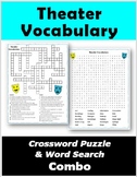 Theater Vocabulary Crossword Puzzle & Word Search Combo