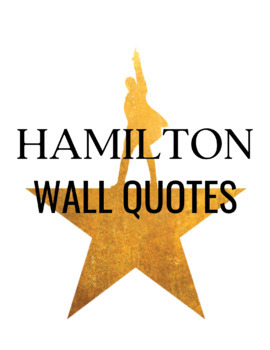 Preview of Theater Wall Quotes Posters - Hamilton