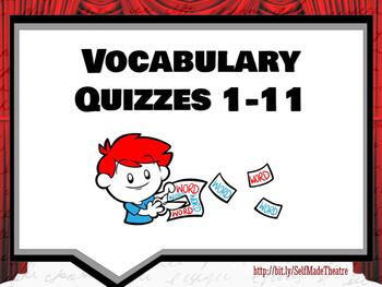 Preview of Theatre Arts/Drama Vocabulary Quizzes 1-11