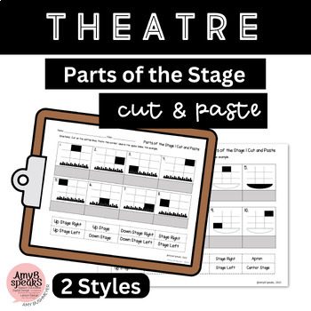 Preview of Theatre Cut and Paste Activity Parts of the Stage Matching Stage Areas