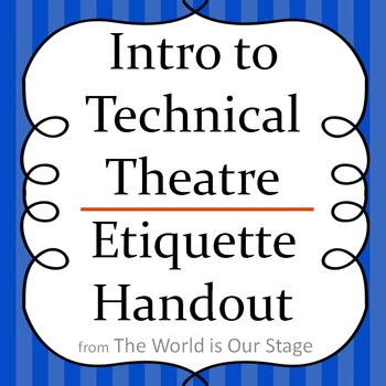 Preview of Theatre Audience Etiquette Drama Lesson Handout