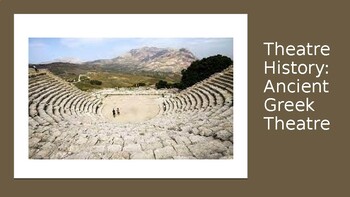 Preview of Theatre History - Ancient Greek Theatre PowerPoint with Olympian Gods