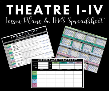 Preview of Theatre I-IV Lesson Plans & TEKS Spreadsheet