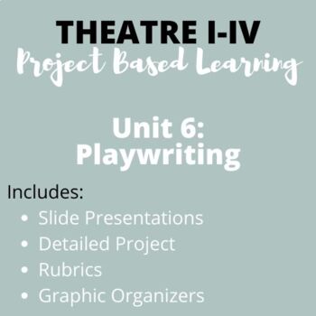 Preview of Theatre I-IV Project Based Learning Unit 6: Playwriting