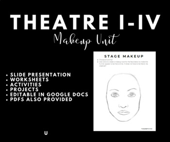 Preview of Theatre I-IV: Technical Theatre Skills Unit (Makeup)