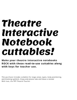Preview of Theatre Interactive Notebook Cuttables