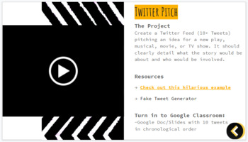 Preview of Theatre MISCELLANEOUS Project Choice Board