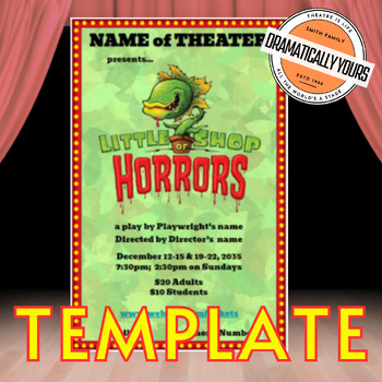 Preview of Theatre Poster - Customizable (11 x 17 in)