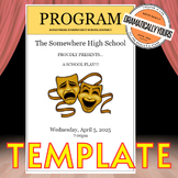 Theatre Program (2 Sheets / 8 pages) Canva Template