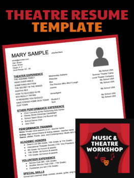 Preview of Theatre Resume Template